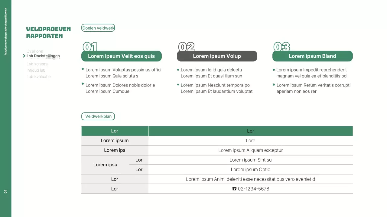 Groene, schone laboratoriumrapporten