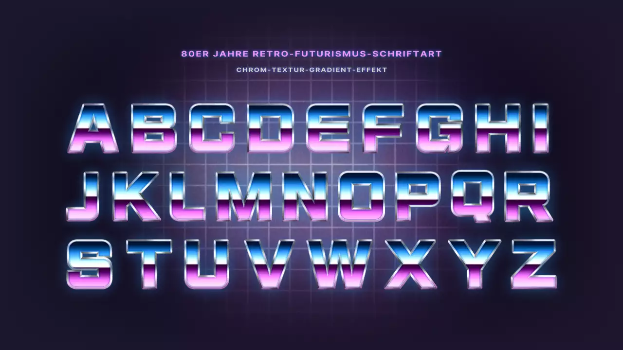 Ein Bündel retro-futuristischer Konzepte der 80er Jahre