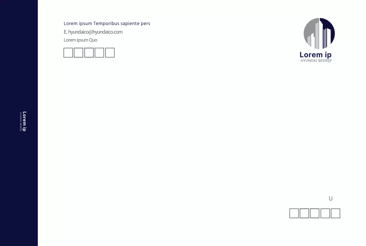 Marineblauw Modern Zakelijk