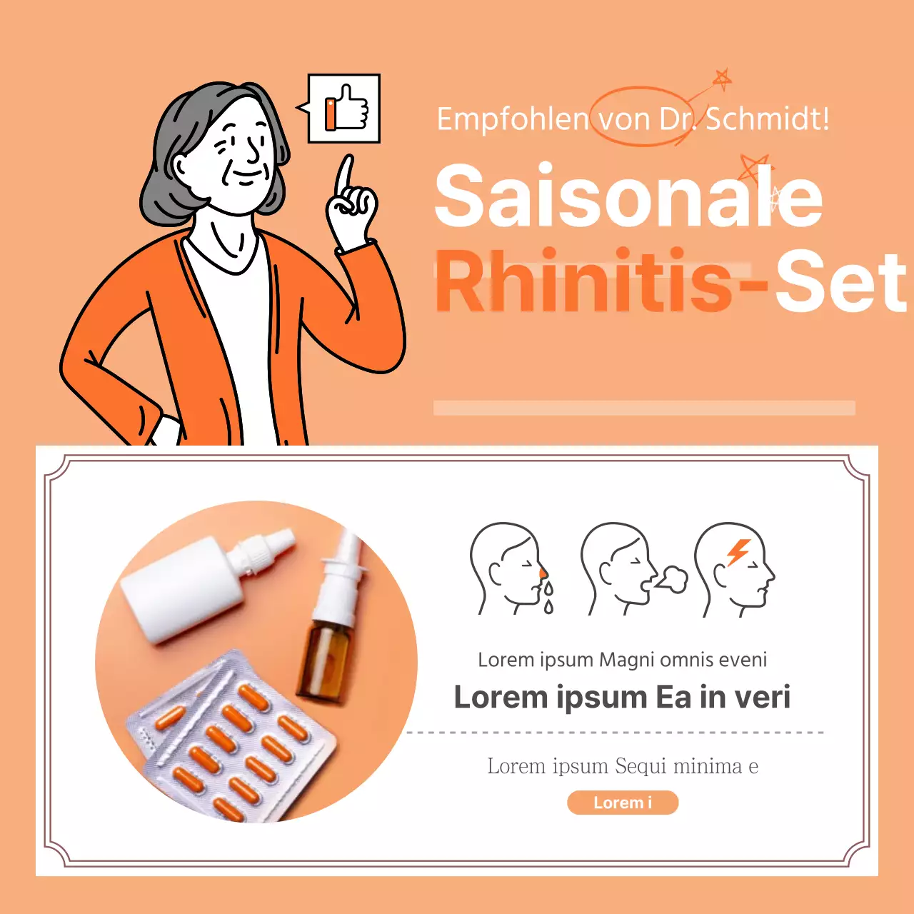Set für saisonale Rhinitis