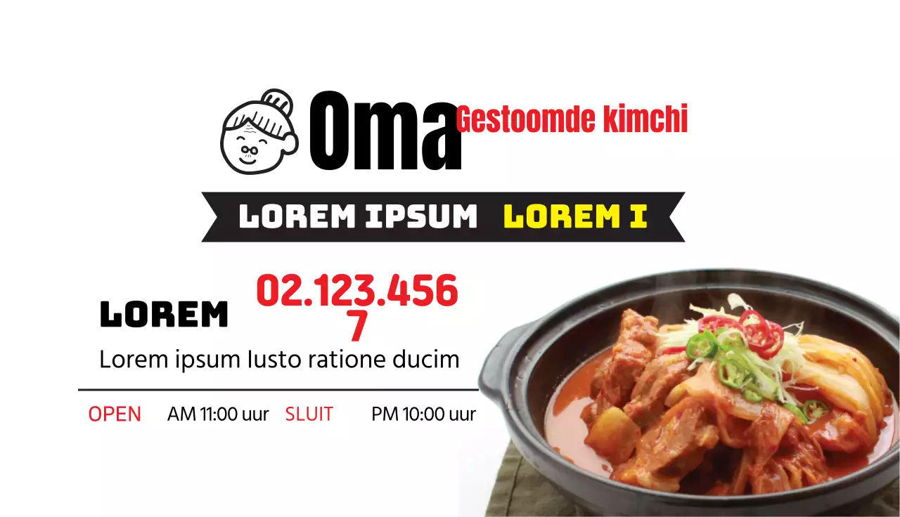 Rode foto benadrukt schoon restaurant Kimchi Jjim