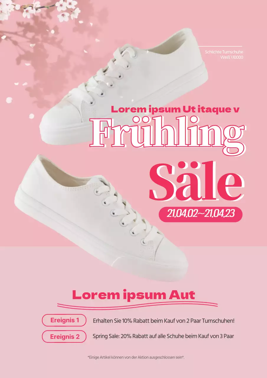 Pinkes Foto unterstreicht tolle Frühlingsschuh-Angebote