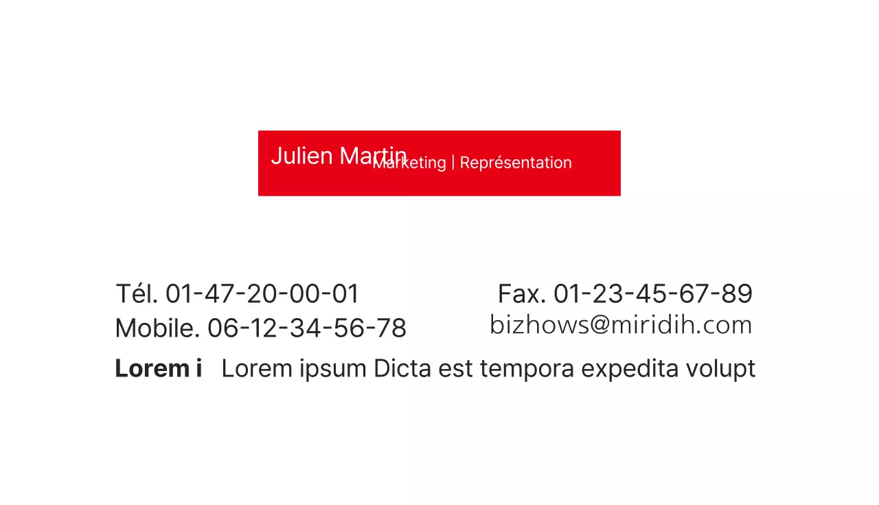 Cartes de visite d'entreprise