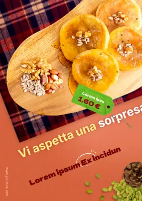 Promuovete il vostro menu takoyaki con foto di cibo arancione