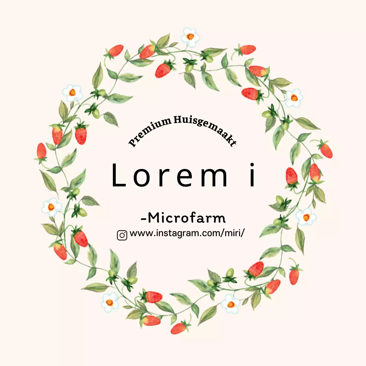 Beige zelfgemaakte aardbeienjam