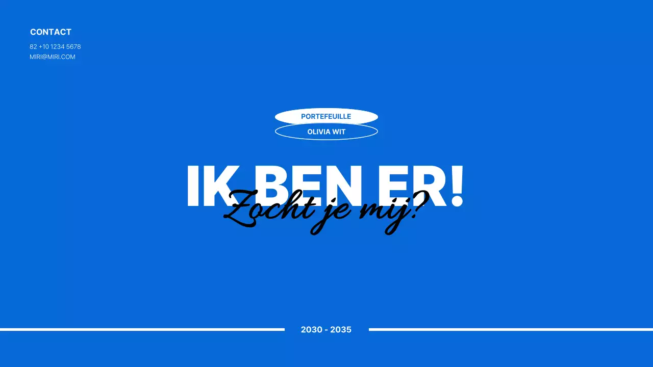 Een blauwe, georganiseerde portefeuille