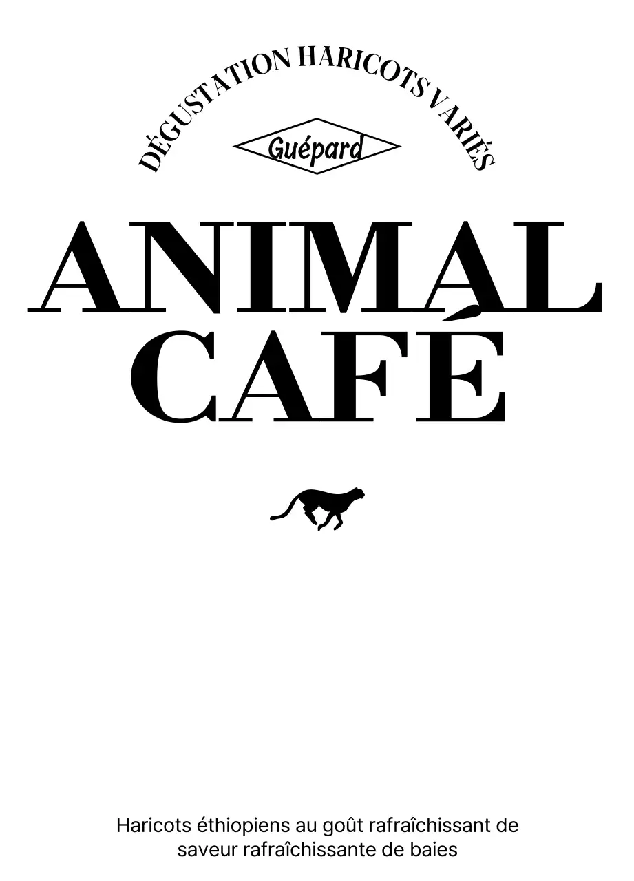 Design simple avec l'illustration d'un animal courant en noir