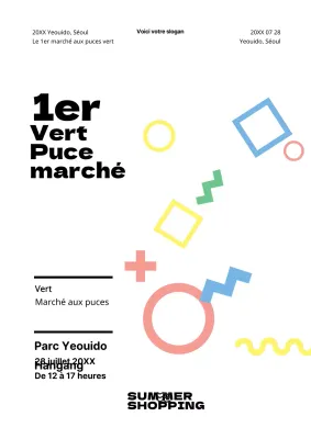 Affiche simple pour promouvoir votre marché aux puces