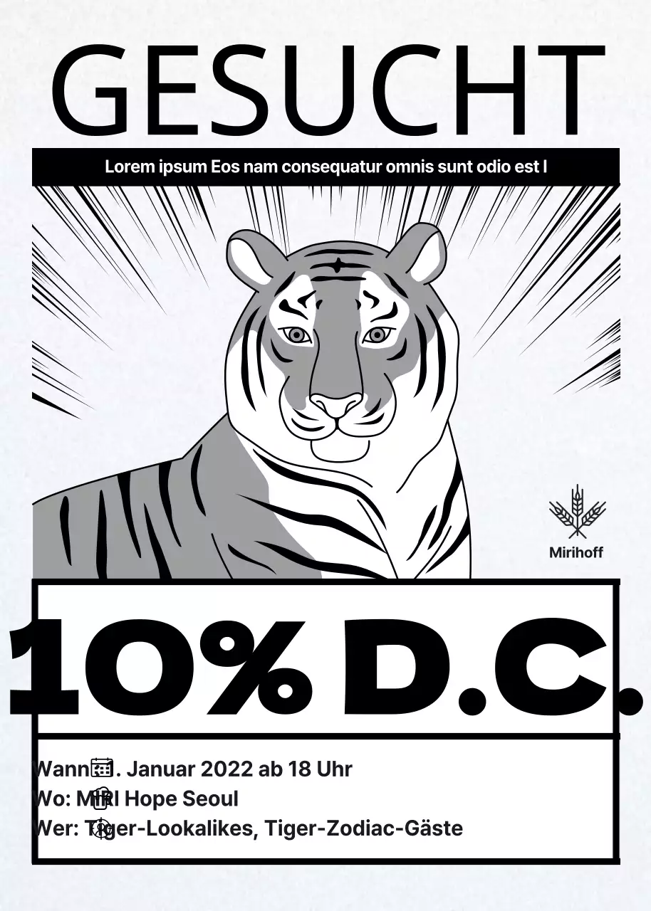 Gesuchter Tiger 2022 Amtszeitjahr