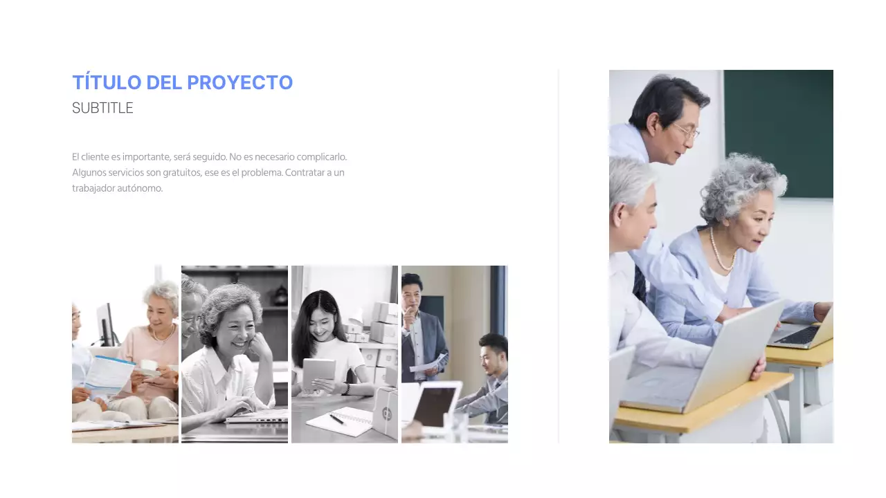 Cartera de promotores en azul