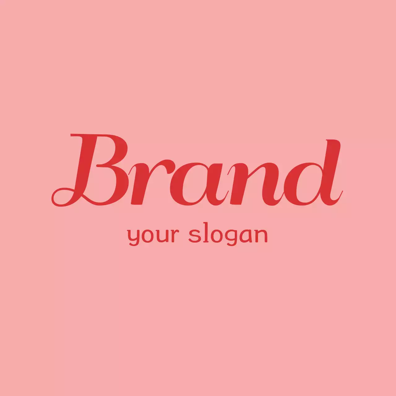 ピンク シンプル ロゴ 名刺 ファンシーバナー