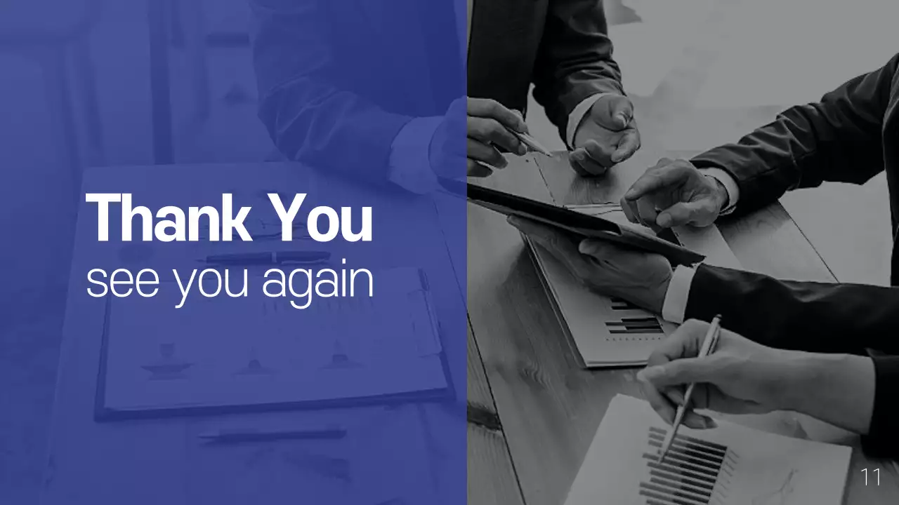 青 シンプル 会社概要 プレゼンテーション