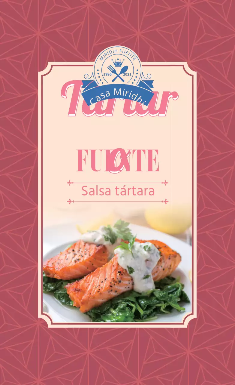 foto rosa etiqueta salsa tártara vintage