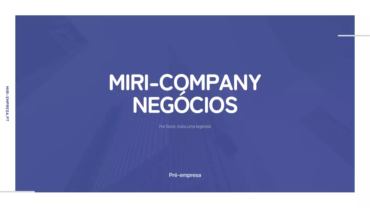 Um perfil de empresa simples em azul-marinho e cinzento