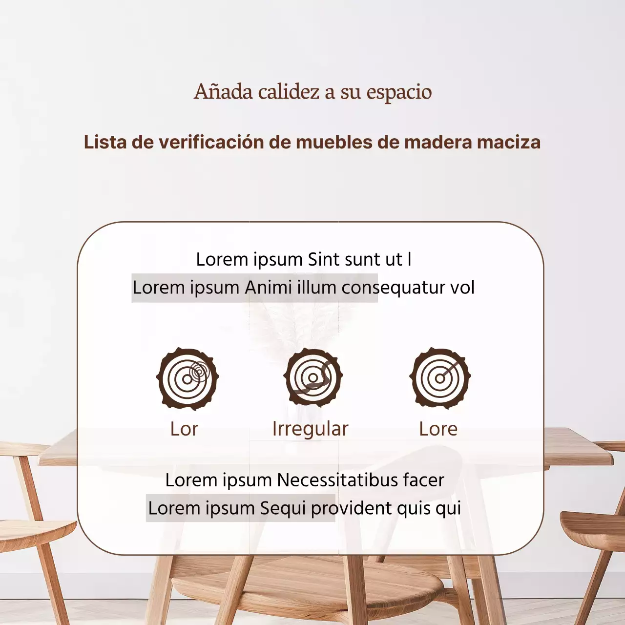 Fotografía marrónDestacar el mobiliario limpio Lista de control interior