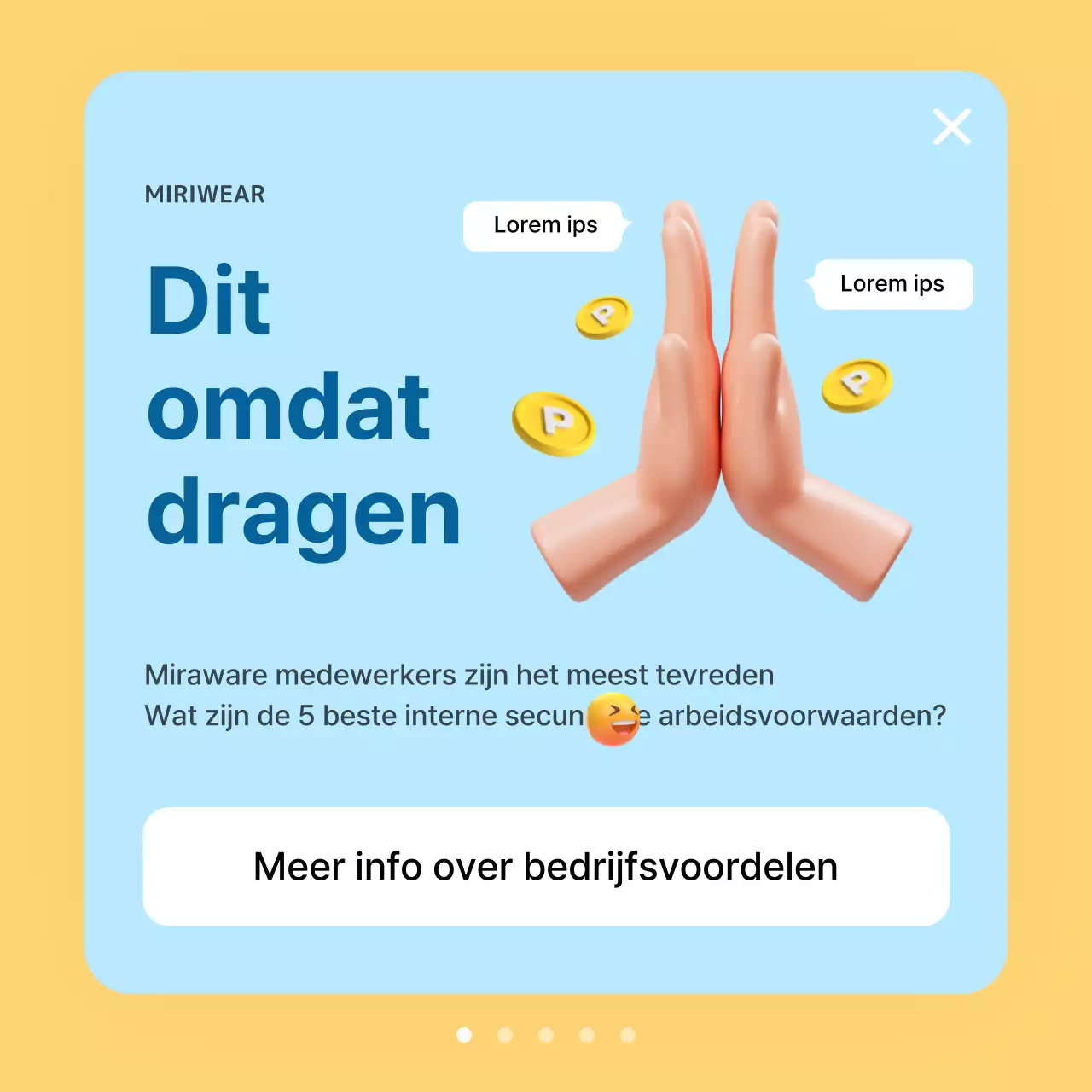 Maak kennis met het geel en lichtblauw bedrijfswelzijn