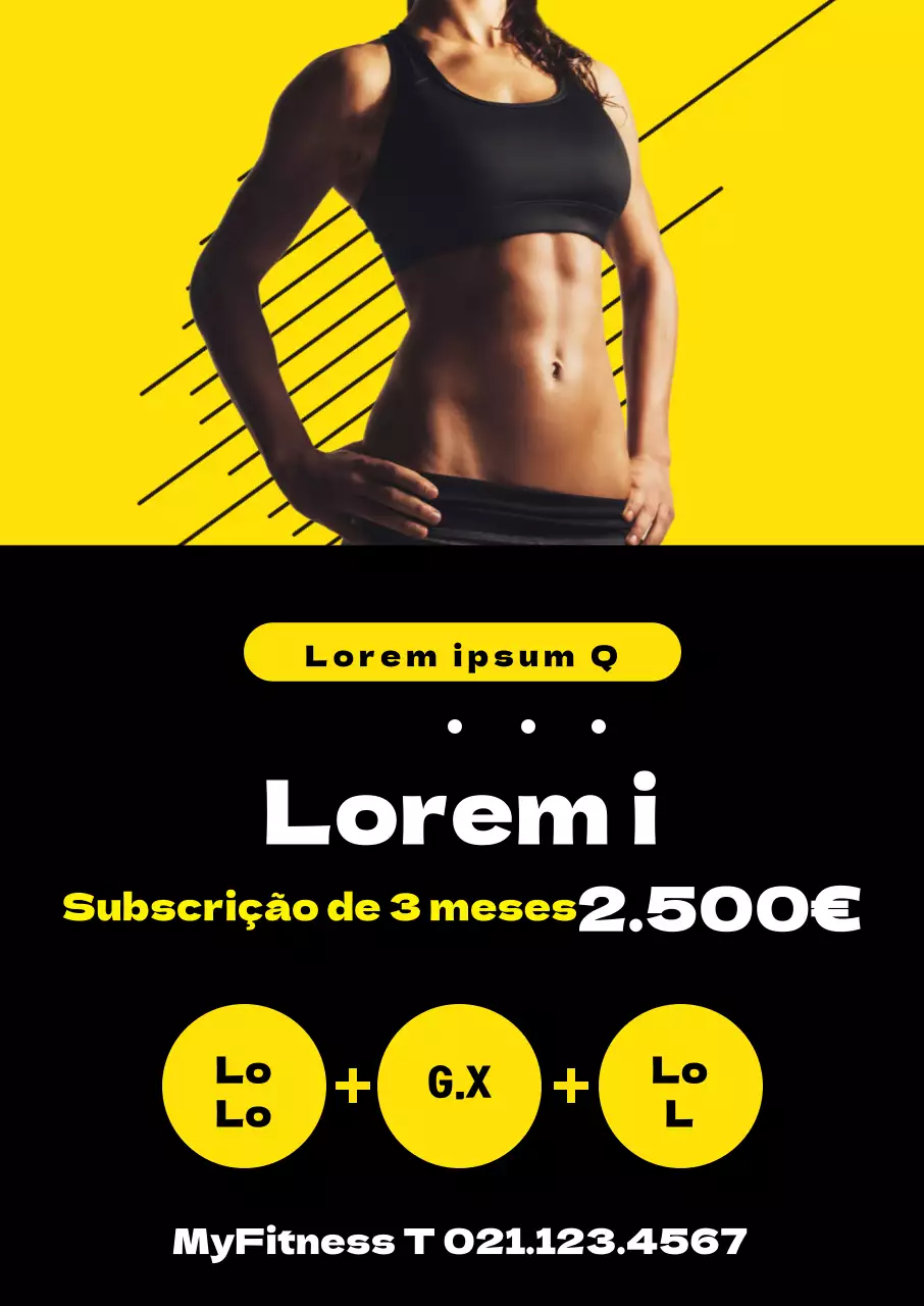 Eventos de fitness amarelos