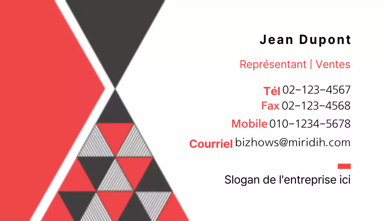 Cartes de visite d'entreprise