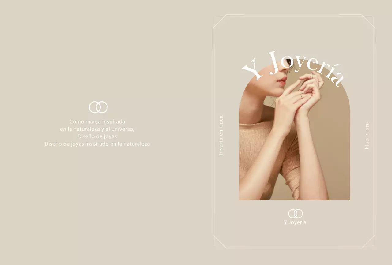 Postal de intercambio de joyería de lujo beige