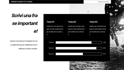 Semplice grafico orizzontale in bianco e nero