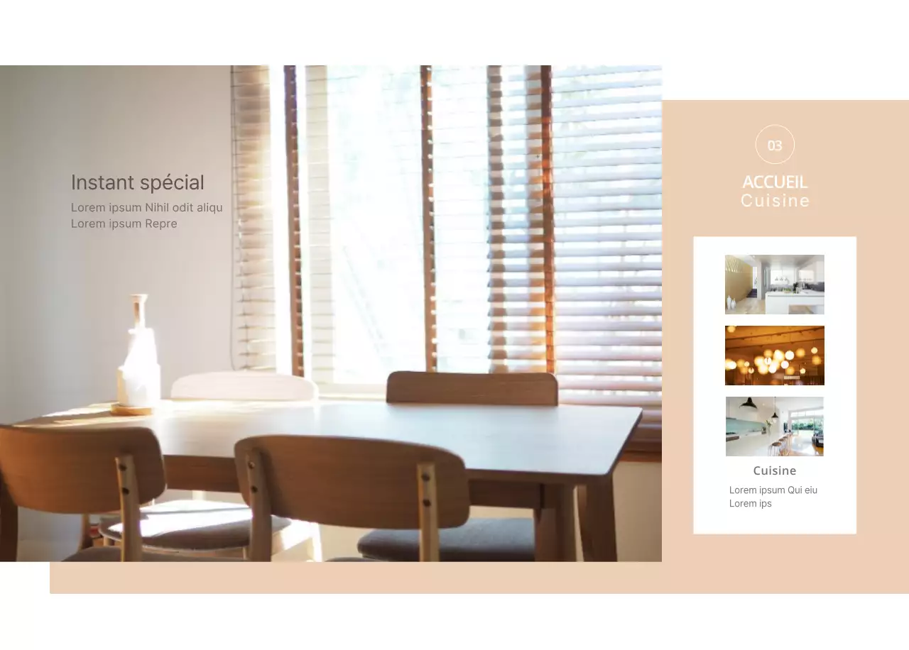 Meubles simples et naturels dans des tons beiges et neutres