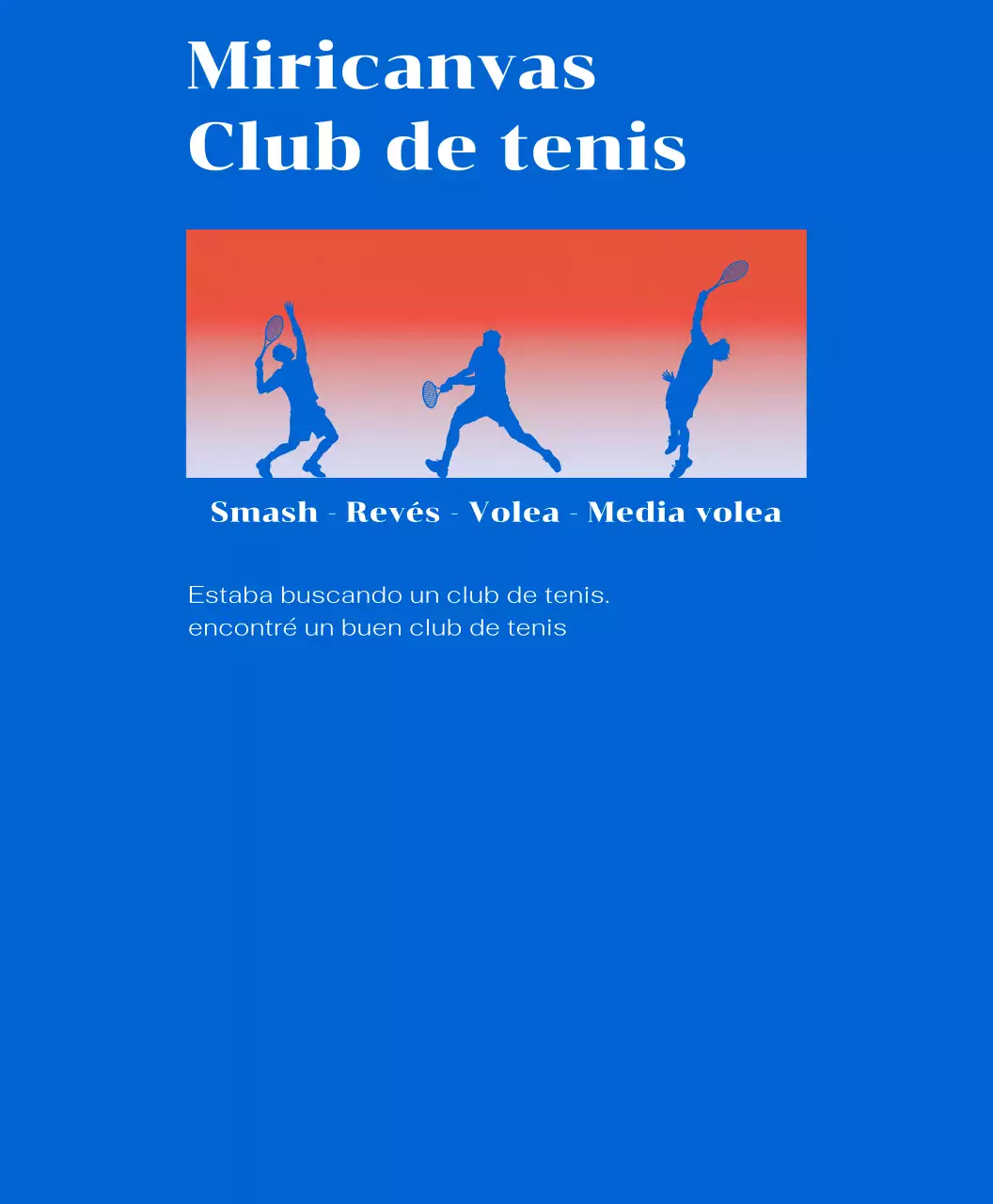 Clubes de tenis con gradientes y conceptos de movimiento en el tenis