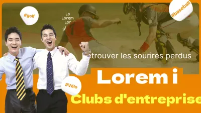 Thème photoréaliste réaliste orange jaune pour la présentation d'un club d'entreprise