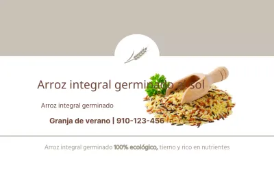 Arroz integral germinado al sol