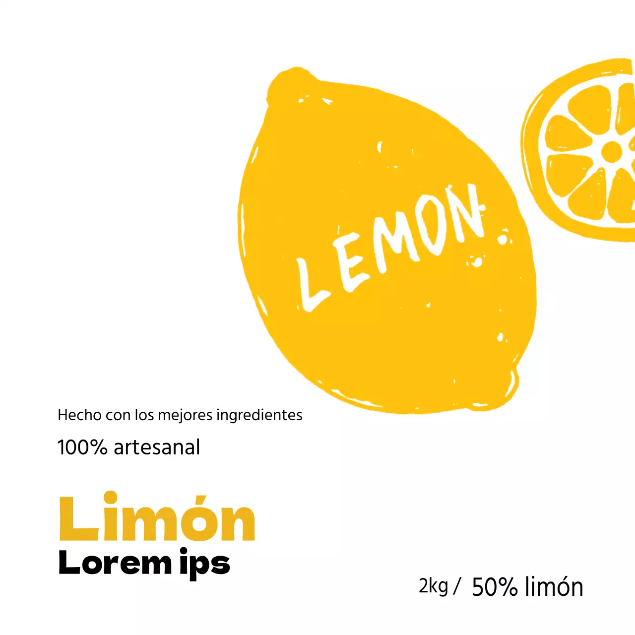 Etiqueta para mermelada casera de limón