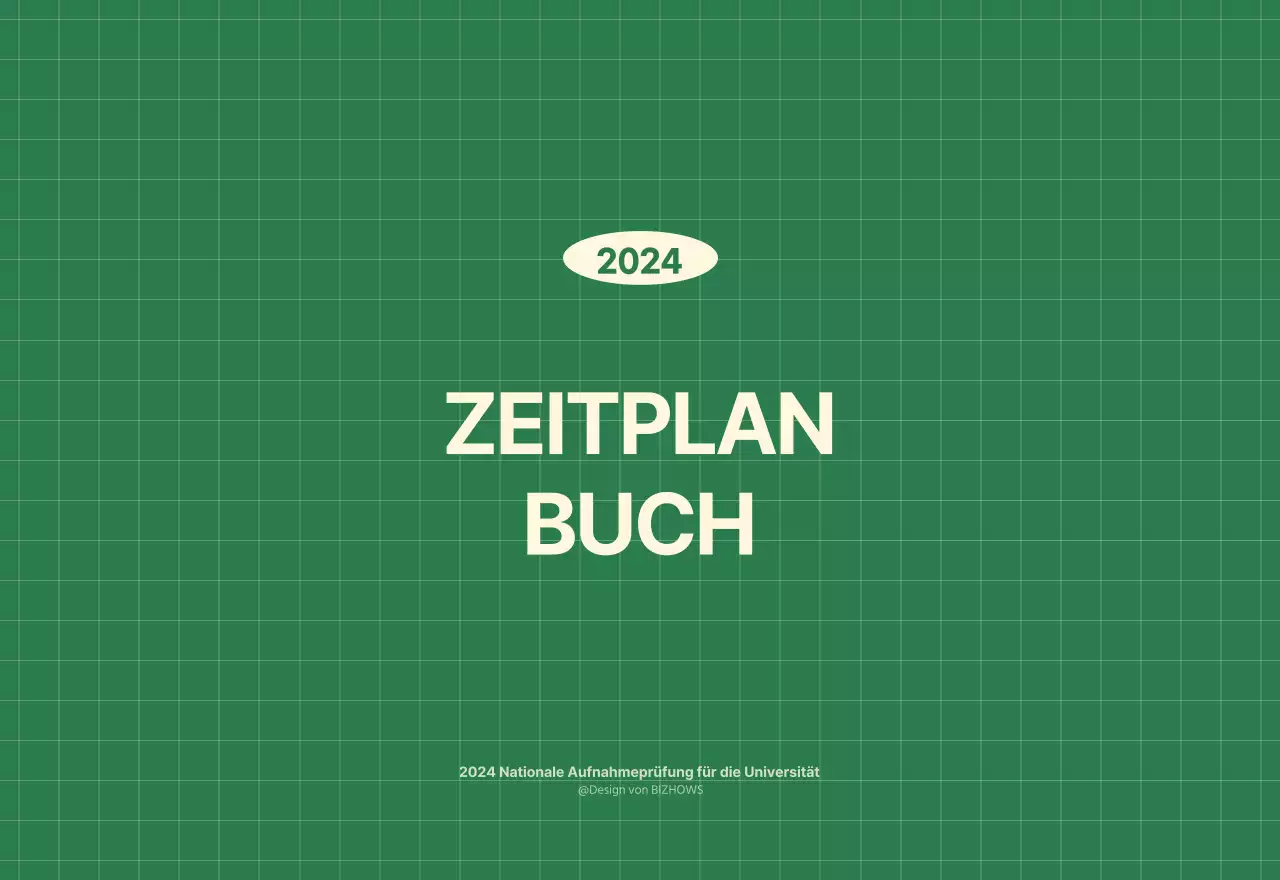 SAT D-day Notizblock Konzept Wandkalender in grün und hellgelb