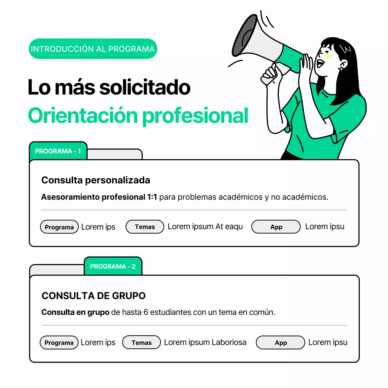 Cómo utilizar el Centro de Asesoramiento al Estudiante gris y verde limpio