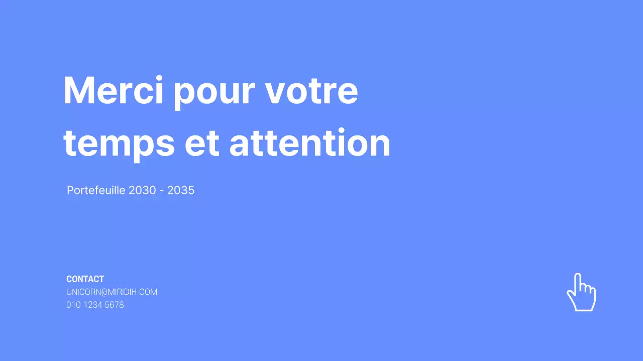 Portefeuille du développeur en bleu