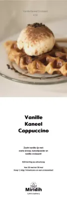 Eenvoudige Witte Café Dessert Menu Foto Banier