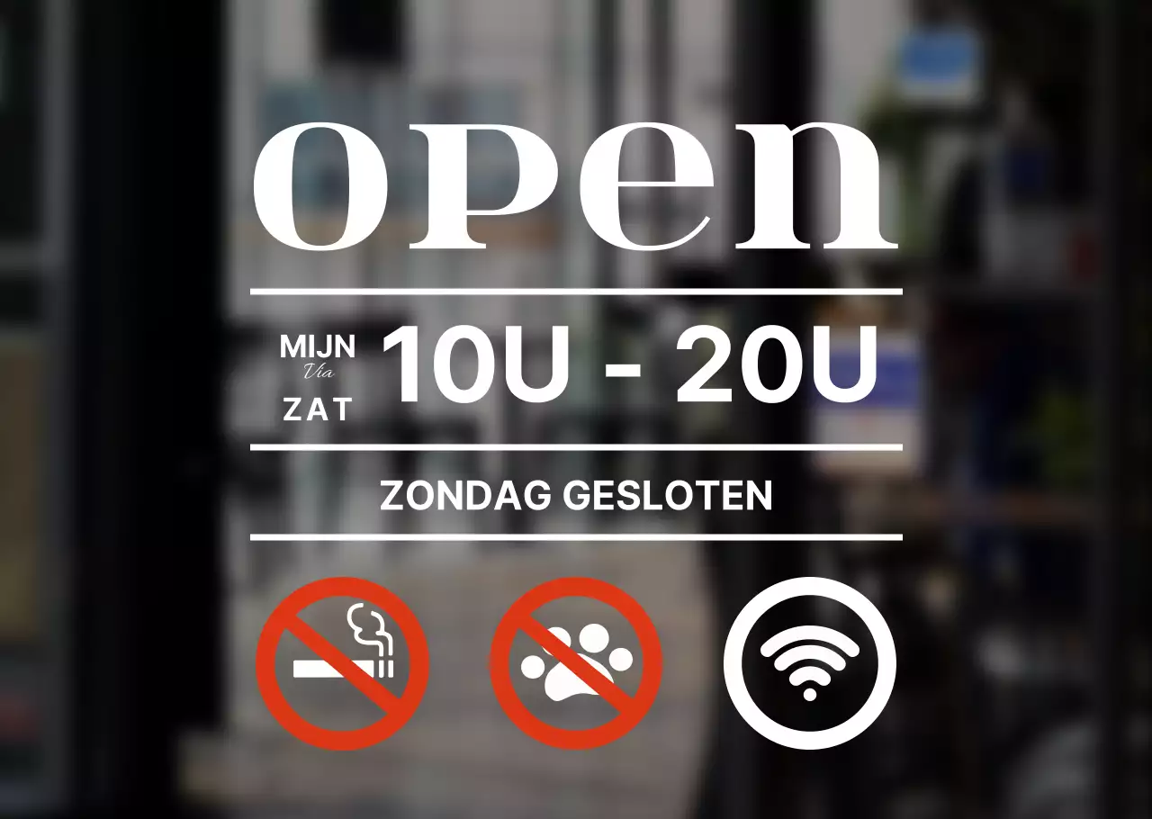 White's basis openingstijden en bewegwijzering