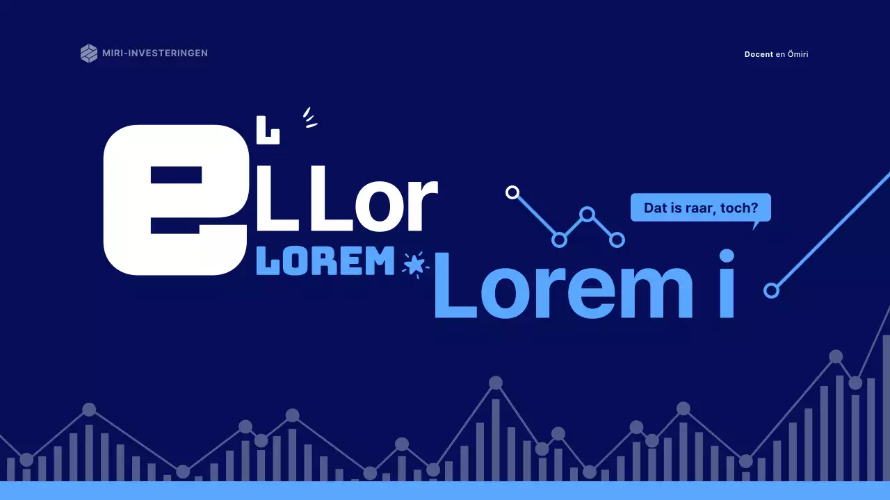 Blauwe Eenvoudige Economie Aandelen Lesmateriaal