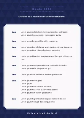 Guía de estatutos de la Asociación de Gobierno Estudiantil Azul y Azul Marino