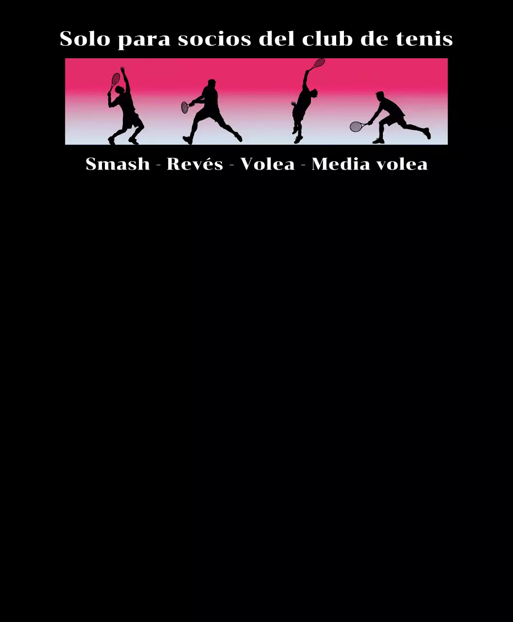 Clubes de tenis con gradientes y conceptos de movimiento en el tenis