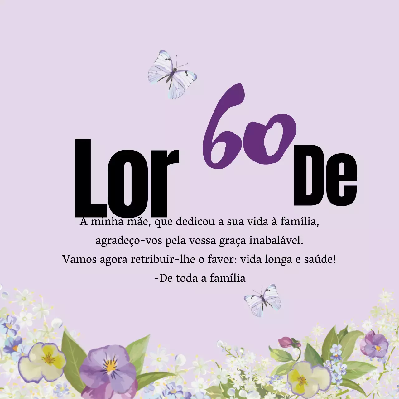 As letras ilustradas em roxo realçam uma festa oriental de boas-vindas ao lar
