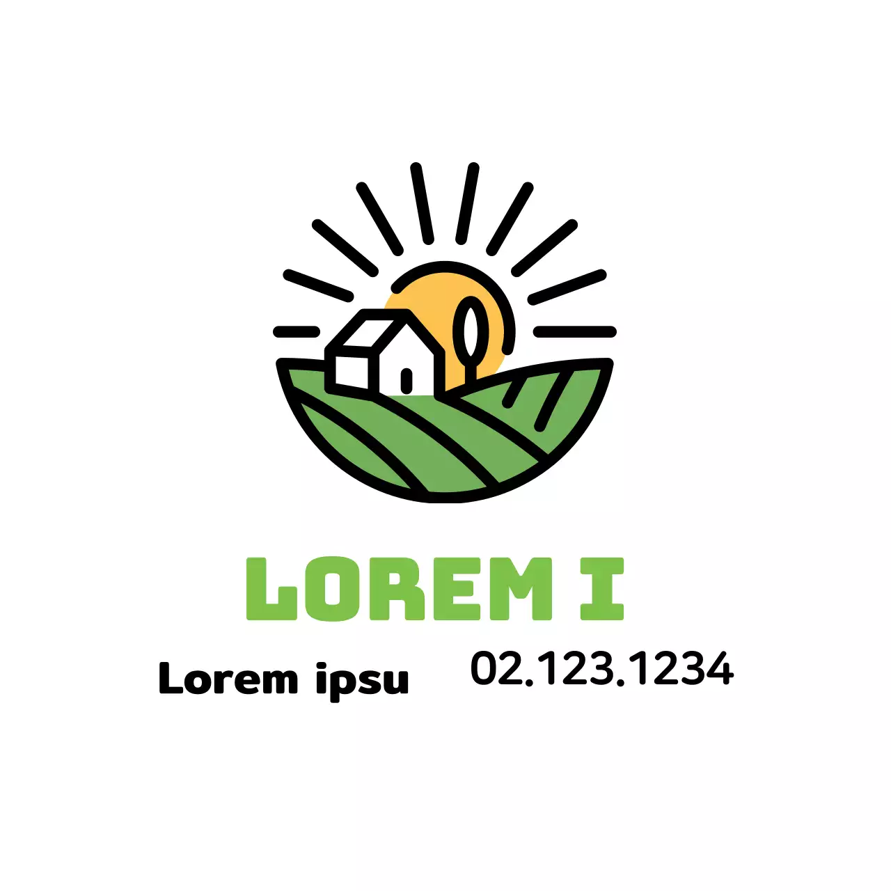 Groene Illustratie Keurige Boerderij