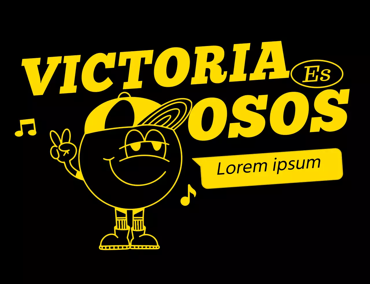 Hip línea ilustración espalda número concepto escuela grupo camiseta en amarillo