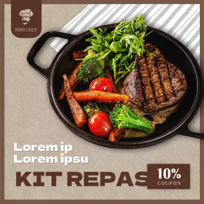 Images surlignées en marron Présentation du kit repas Home Party