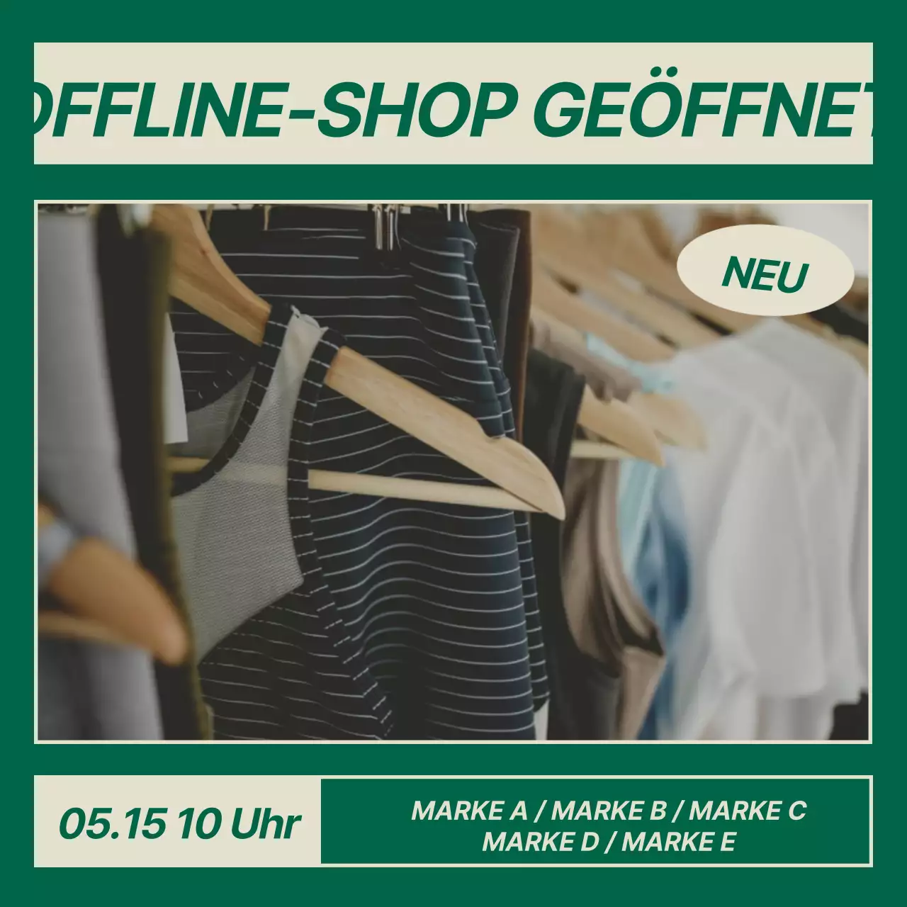 Ein Layout-Paket in kräftigem Grün und Elfenbein