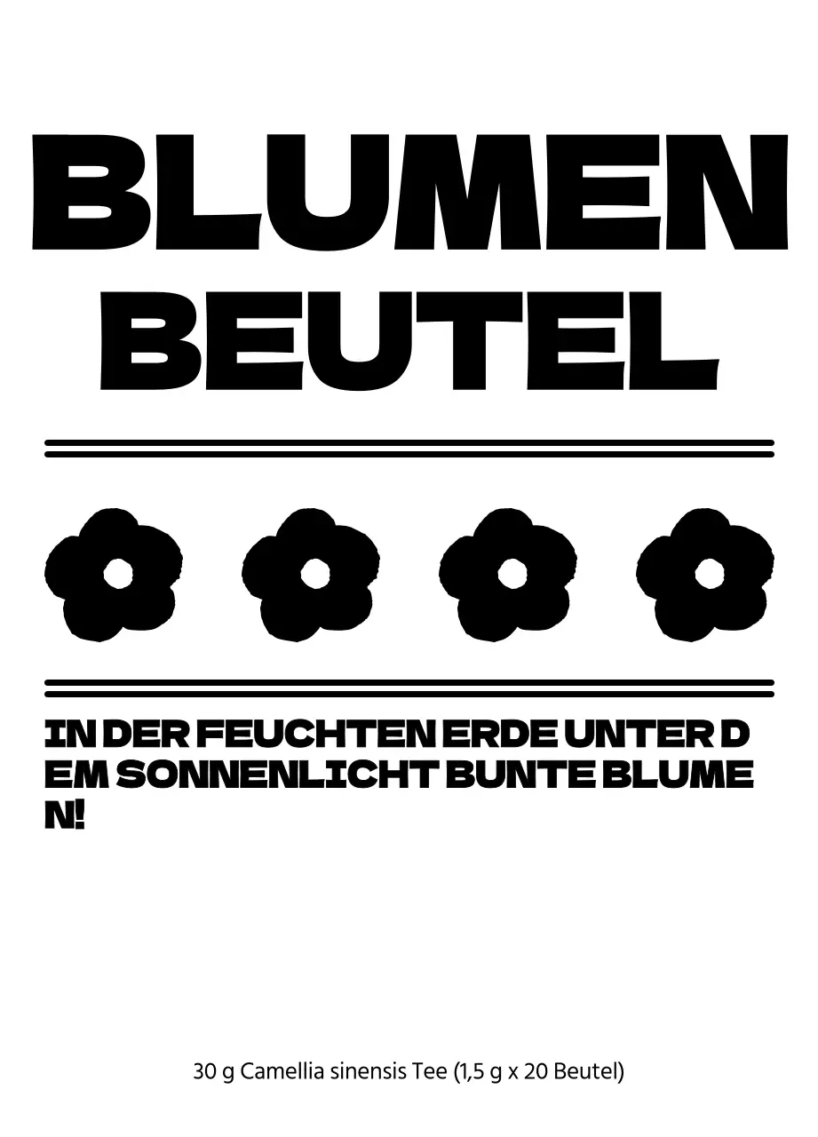 Blumenteebeutel mit floralen Illustrationen