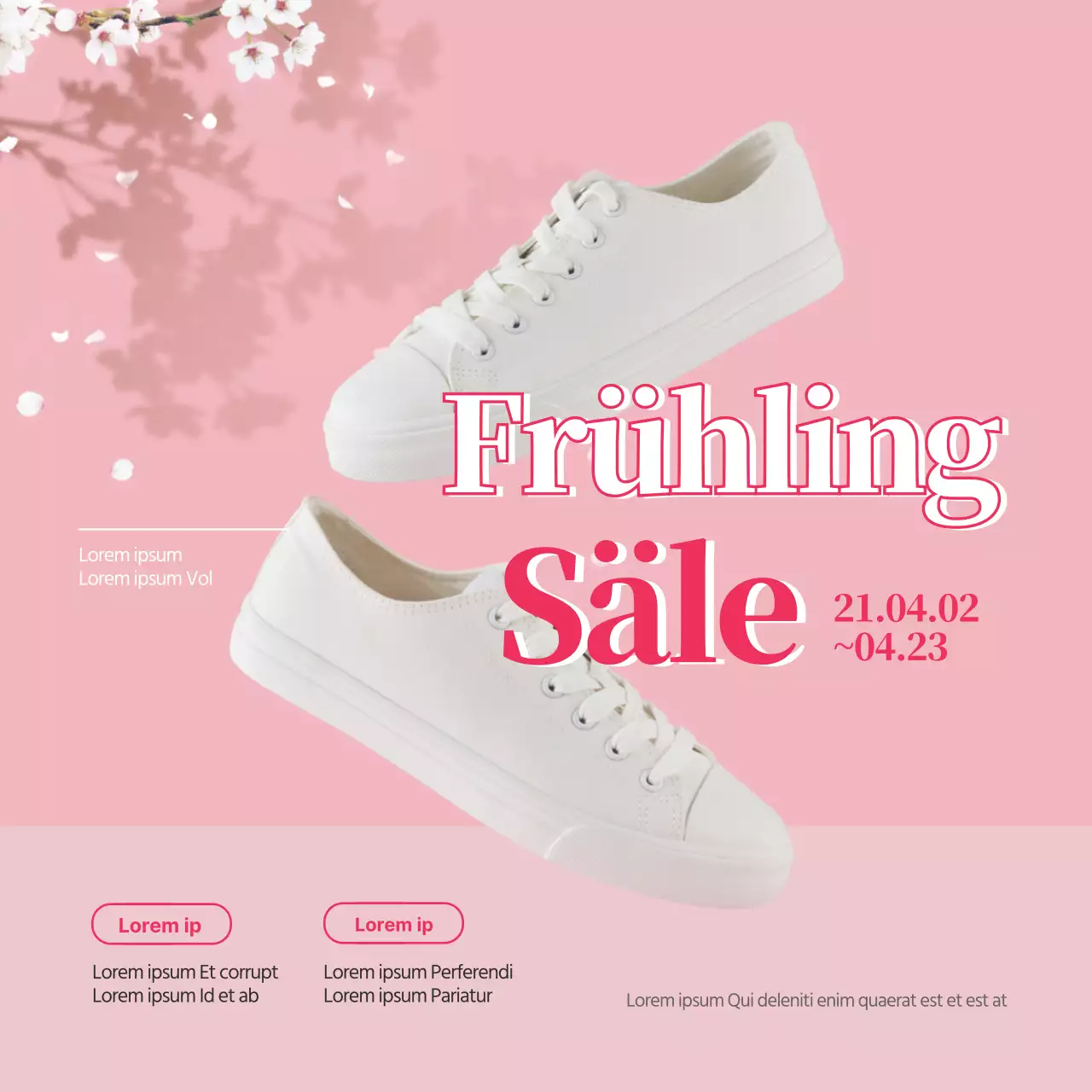 Pinkes Foto unterstreicht tolle Frühlingsschuh-Angebote