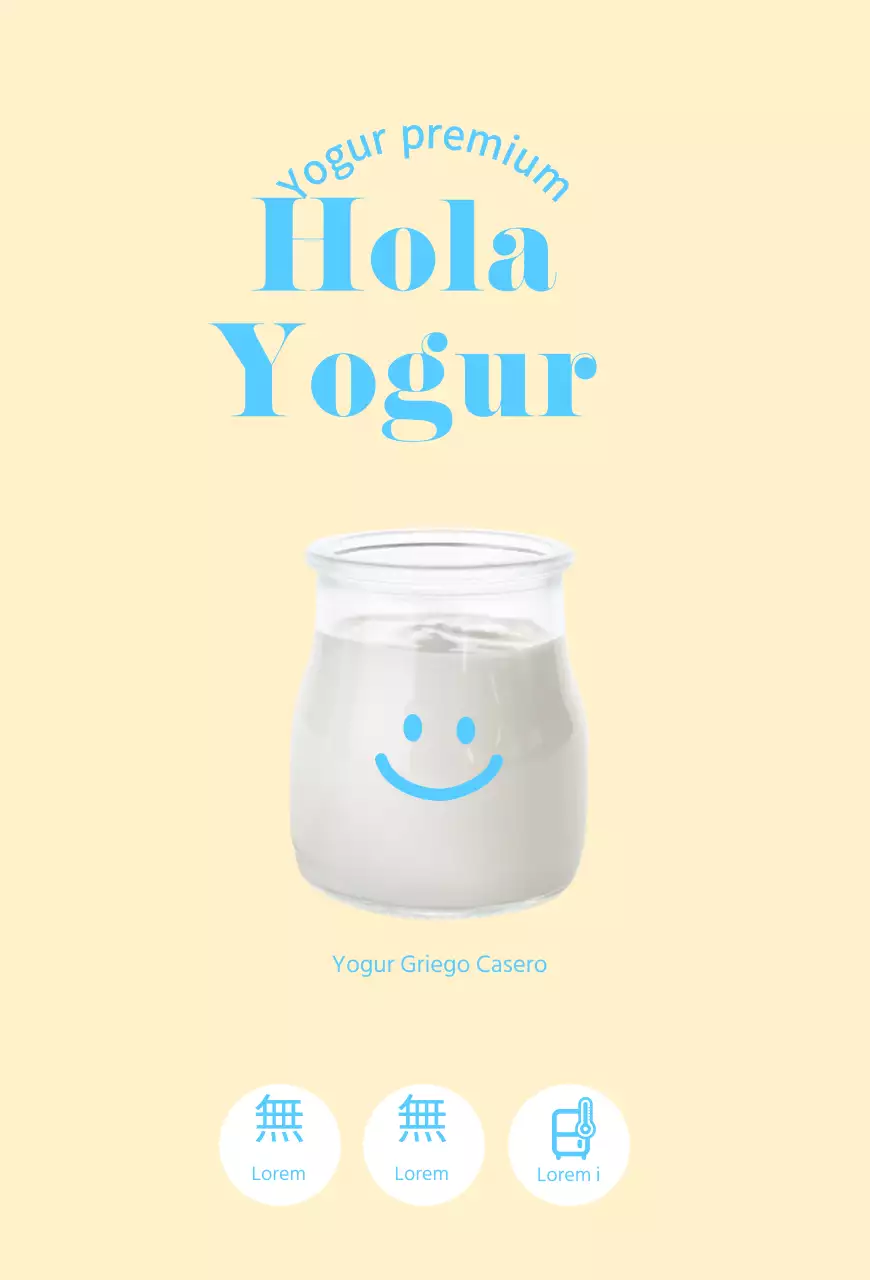 Bonitas tarjetas de yogur de limón para promocionar un producto