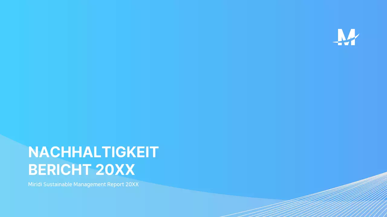 Präsentation des ESG-Nachhaltigkeitsberichts eines hellblauen Unternehmens ppt