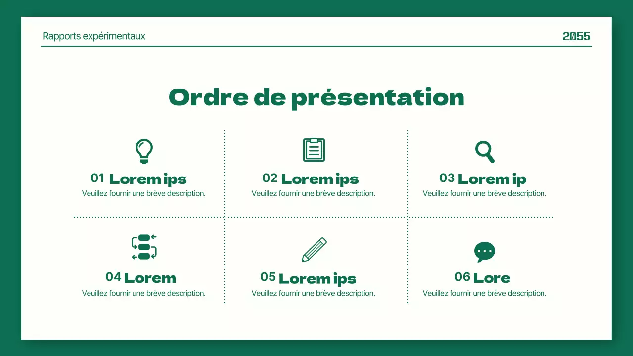 Rapports de laboratoire scientifique soignés en vert et orange