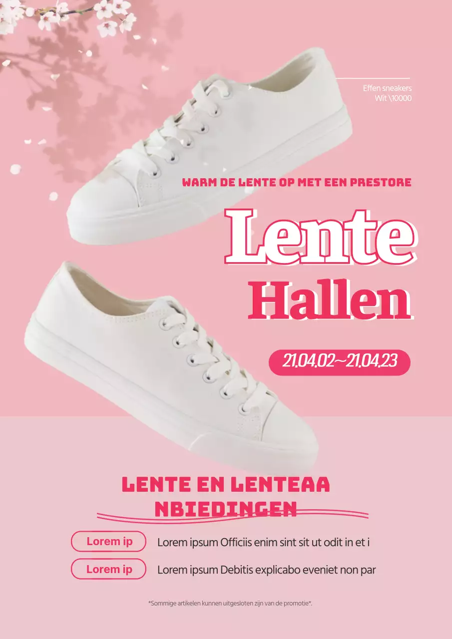 Roze foto accentueert nette lenteschoenaanbiedingen