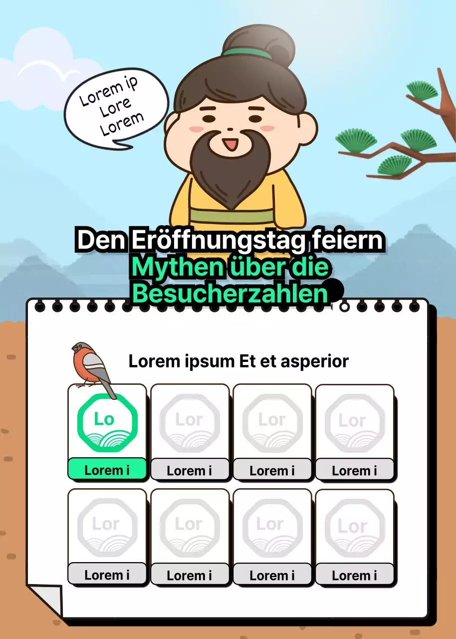 Blauer Himmelshintergrund der Figur des Dangun-Großvaters für die Teilnahme an der Eröffnungsfeier