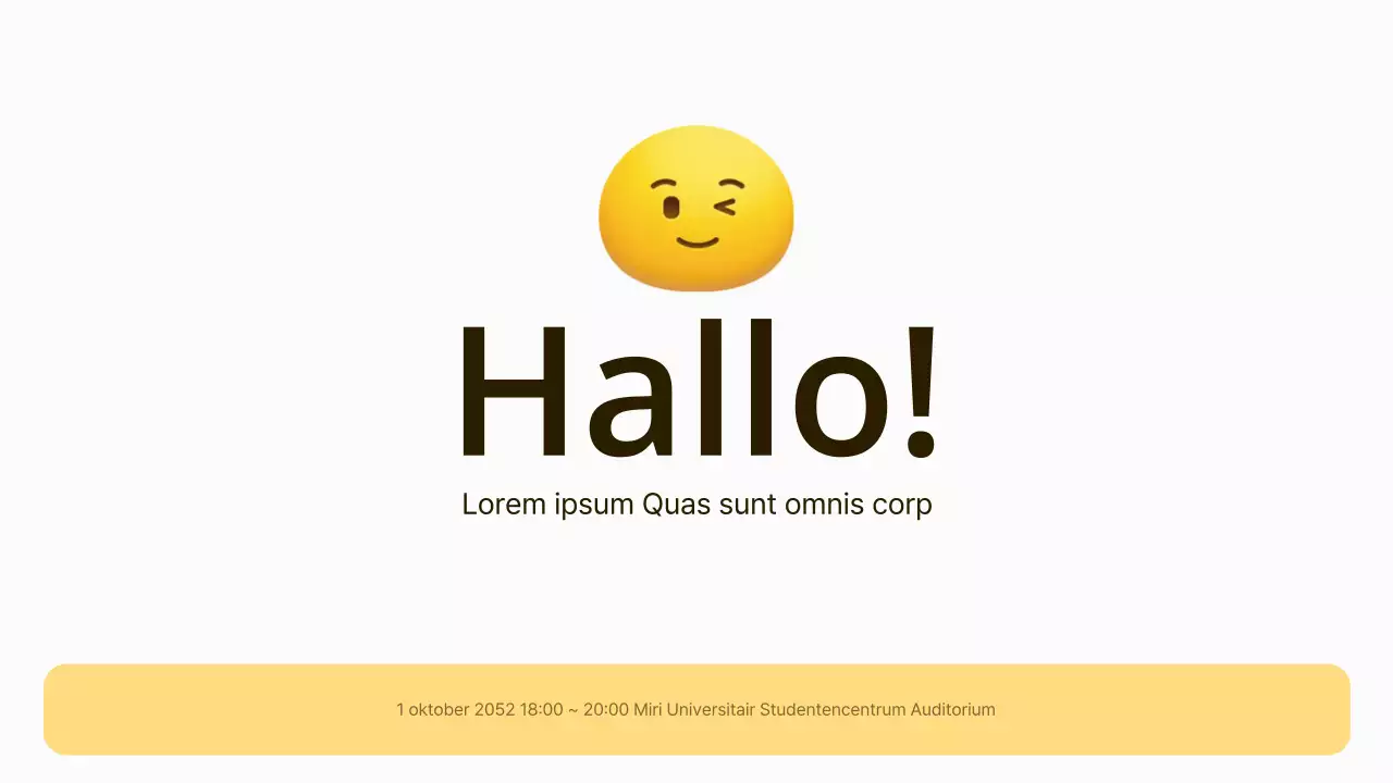 Geel Wit Glimlach Concept Club Oriëntatie